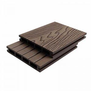 3D-Embossed WPC Square Hollow Decking Panel