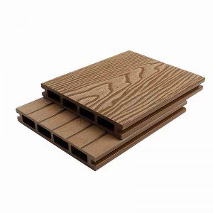 3D-Embossed WPC Square Hollow Decking Panel